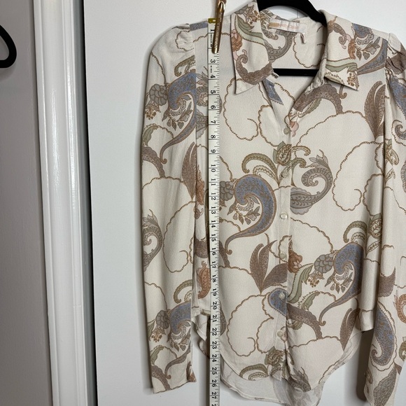 See by Chloe - Paisley Multi Top Button Down Blouse Paisley - FR 38 / US 6 - Picture 9 of 10